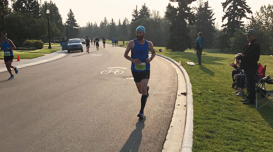 scott messenger, 2018 Edmonton Marathon, half-marathon