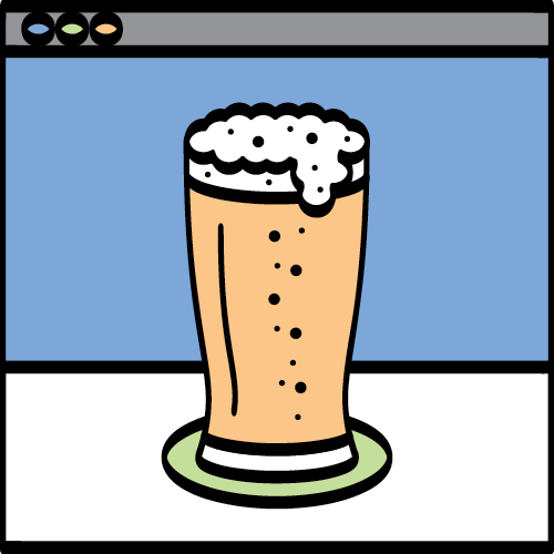 illustration of a beer glass