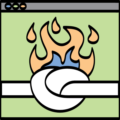illustration of a burning knot