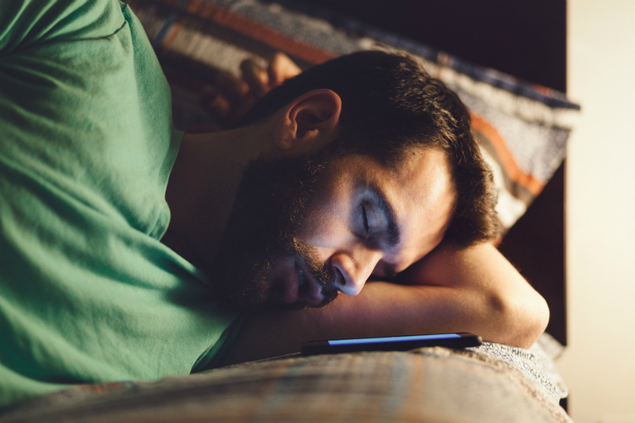 Avoid using your phone prior to bedtime or in the bed