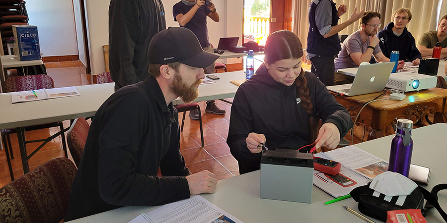 NAIT Alternative Energy Technology students training in Ayacucho, Peru