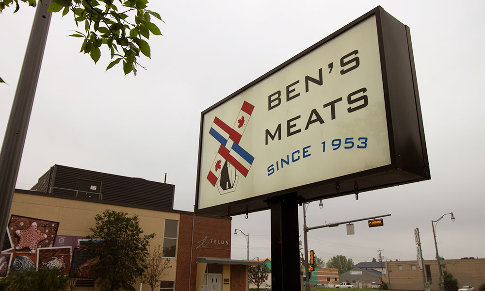 sign for ben's meats and deli, edmonton