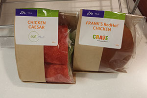 Grab-and-go offerings featuring halal chicken at NAIT.