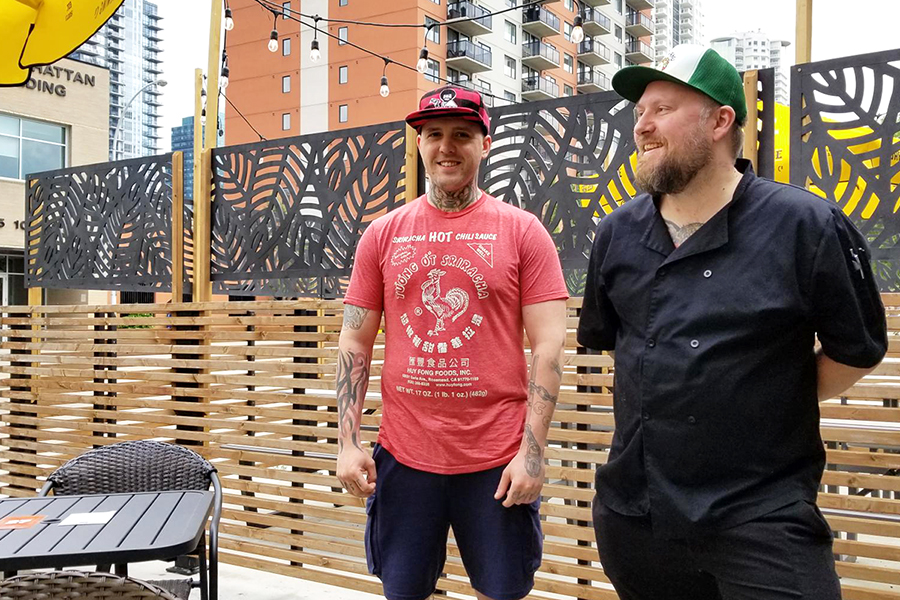 chefs levi biddlecombe and neil royale at 5th street food hall, downtown edmonton