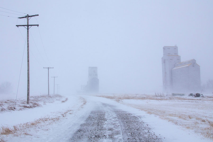 prairie winter scene