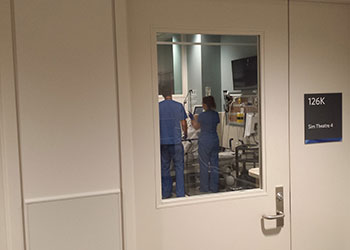 The simulation centre is a place for Health and Life Sciences students to get hands-on experience in a safe environment.