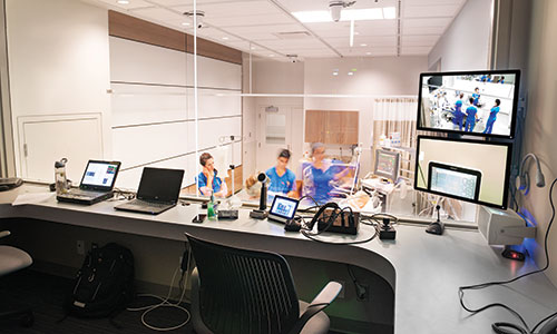NAIT simulation centre monitoring room