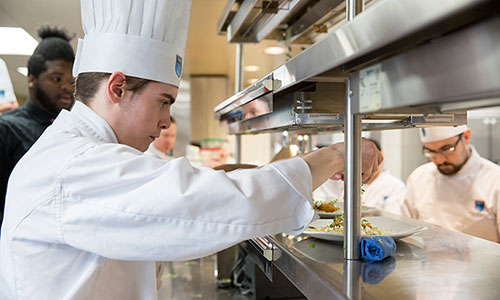 students at ernest's, nait's fine dining restaurant