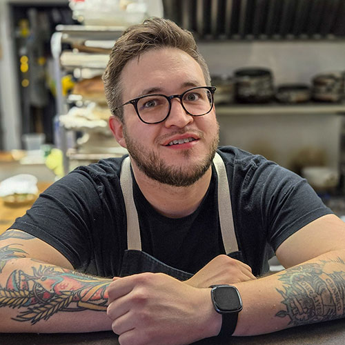 zach eaton, head chef and co-owner of tryst restaurant, in st. albert
